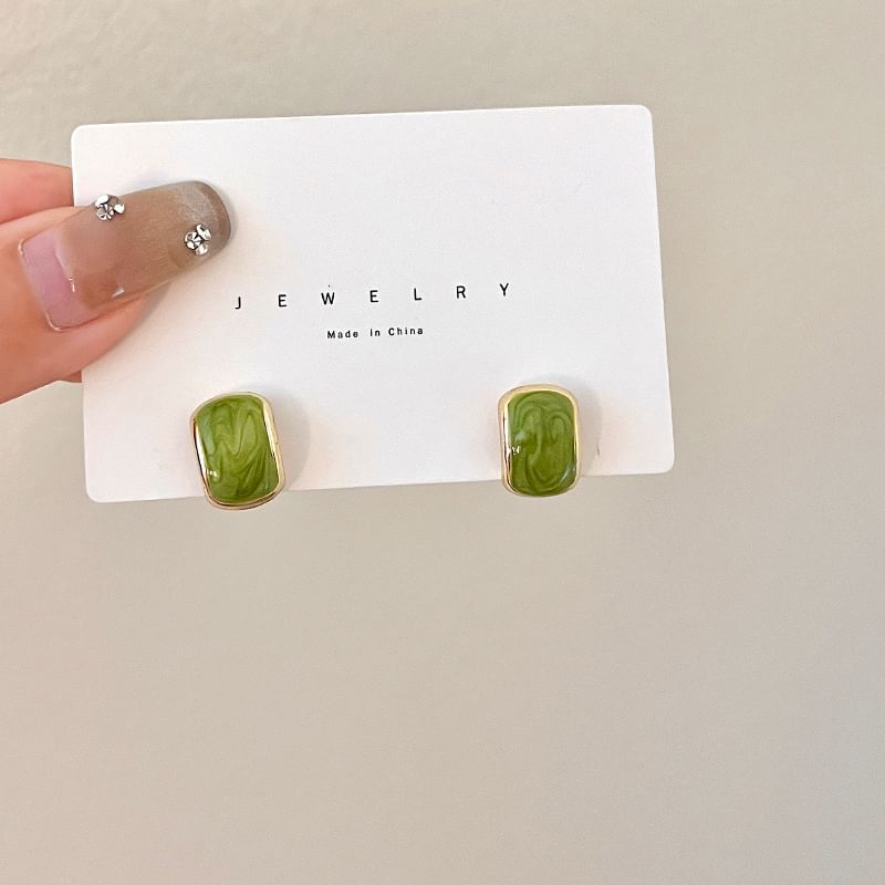 Glaze Stud Alloy Earring