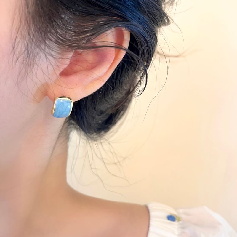 Glaze Stud Alloy Earring