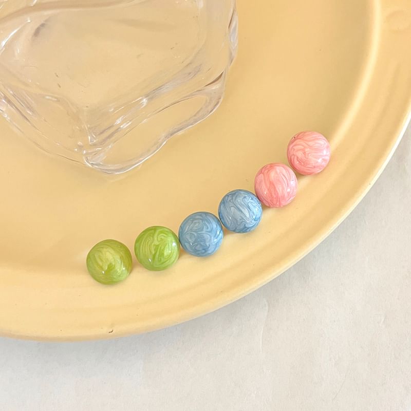 Bead Earring Alloy Stud Glaze