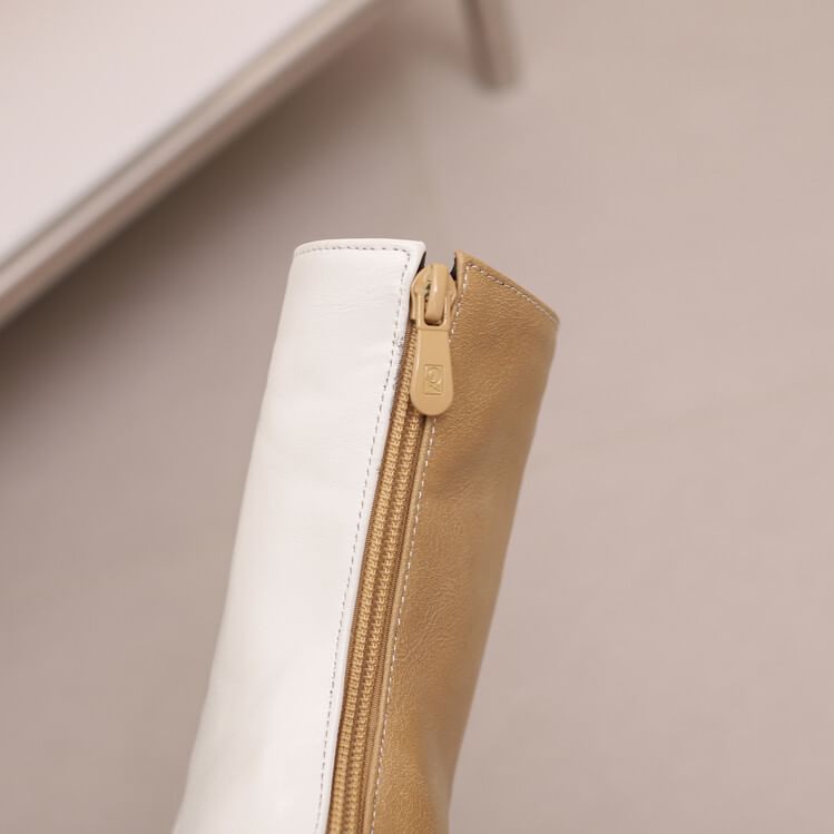 Chunky Boots Short Heel Pointed Toe