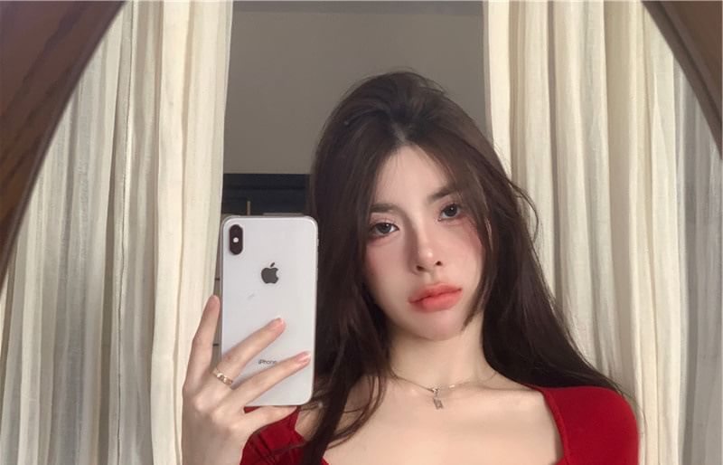 Short-Sleeve T-Shirt V-Neck Plain Wrap