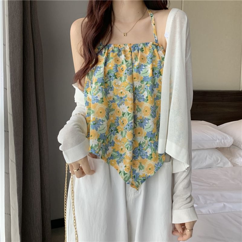 Floral Halter Top Print