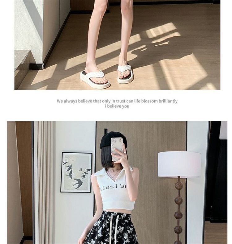 Print Waist Shorts Drawstring Butterfly