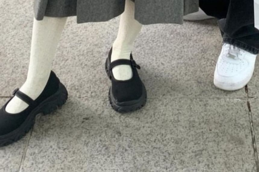 Platform Mary Shoes Textile Jane