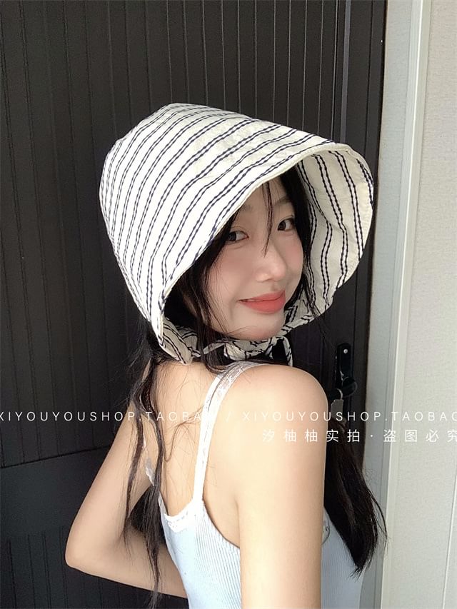 Striped Hat Bonnet