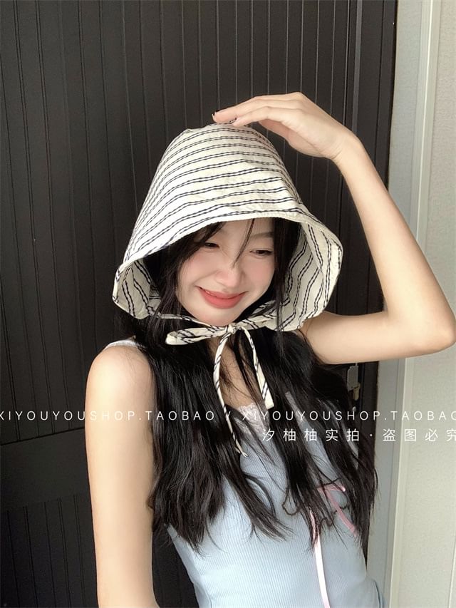 Striped Hat Bonnet