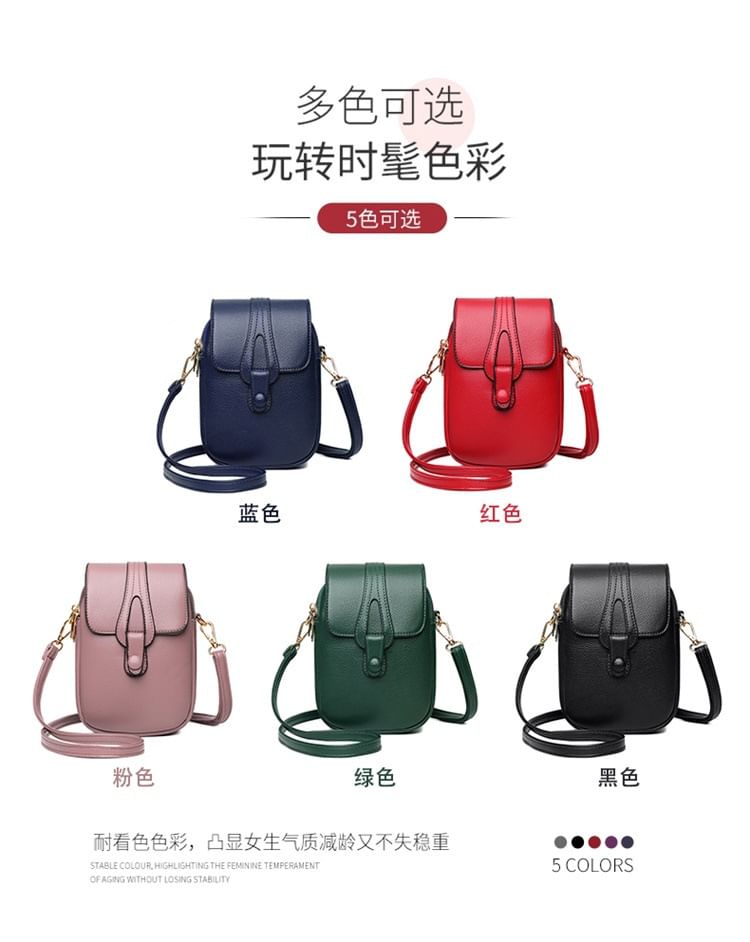 Crossbody Bag Flap Leather Faux