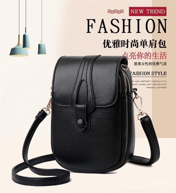 Crossbody Bag Flap Leather Faux