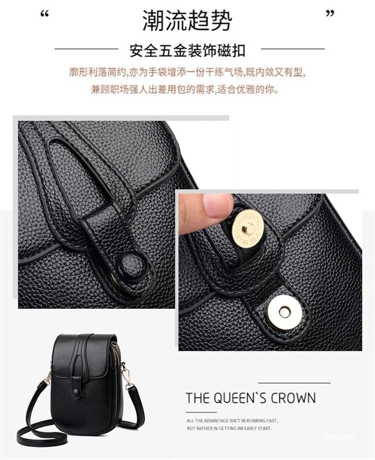 Crossbody Bag Flap Leather Faux