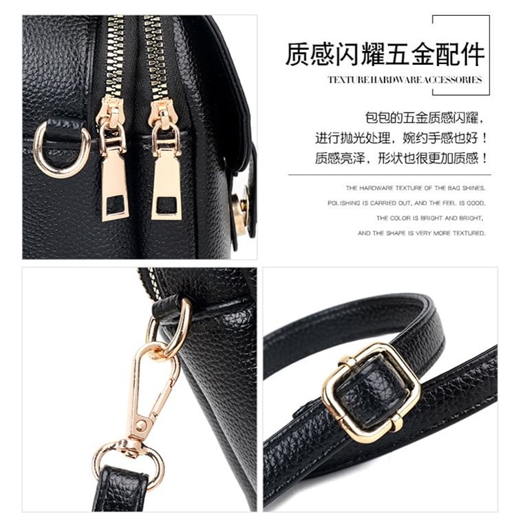 Crossbody Bag Flap Leather Faux