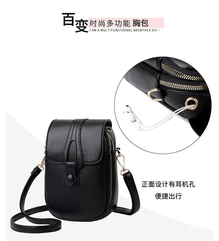 Crossbody Bag Flap Leather Faux