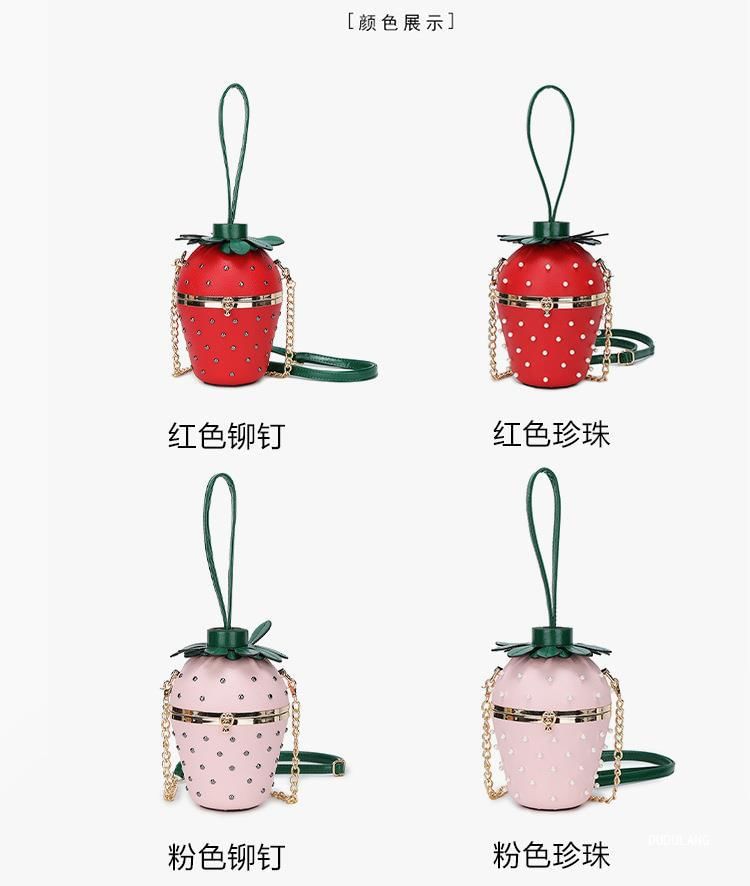 Strawberry Bag Strap Bucket Chain