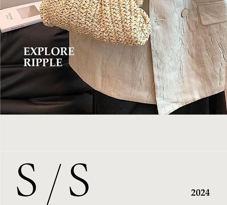 Straw Crossbody Bag Strap Chain