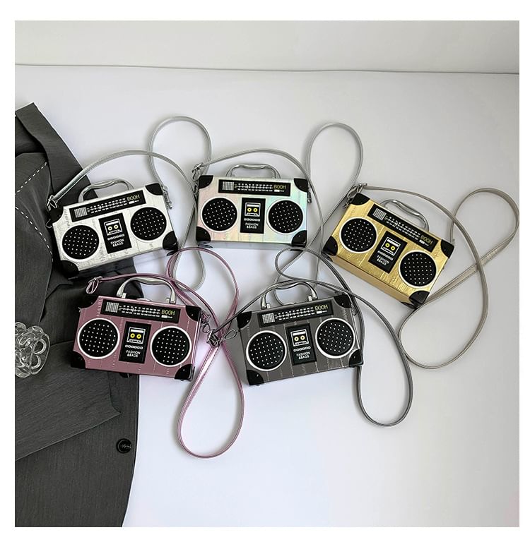 Bag Handle Top Radio Box Crossbody