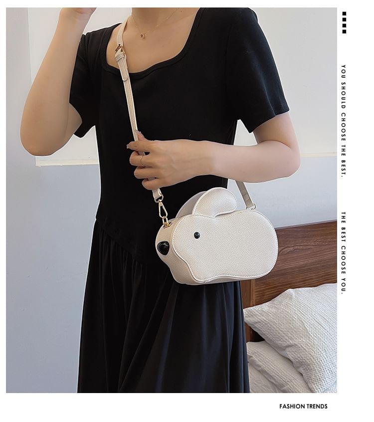 Faux Leather Crossbody Bag Rabbit