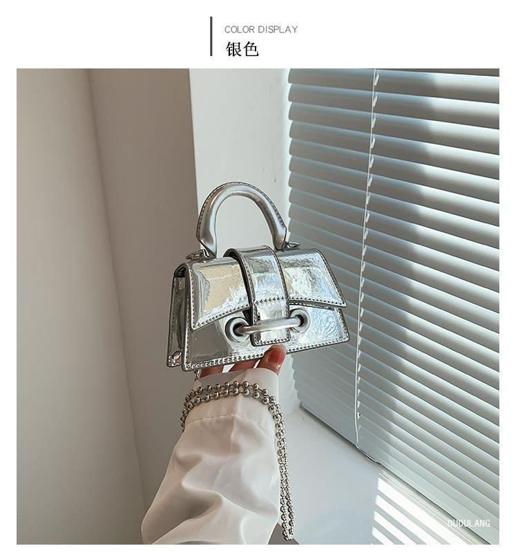 Flap Beaded Bag Crossbody Strap