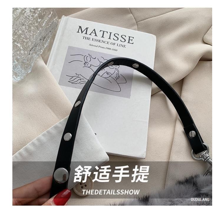 Chain Leopard Bag Crossbody Strap Print Fluffy