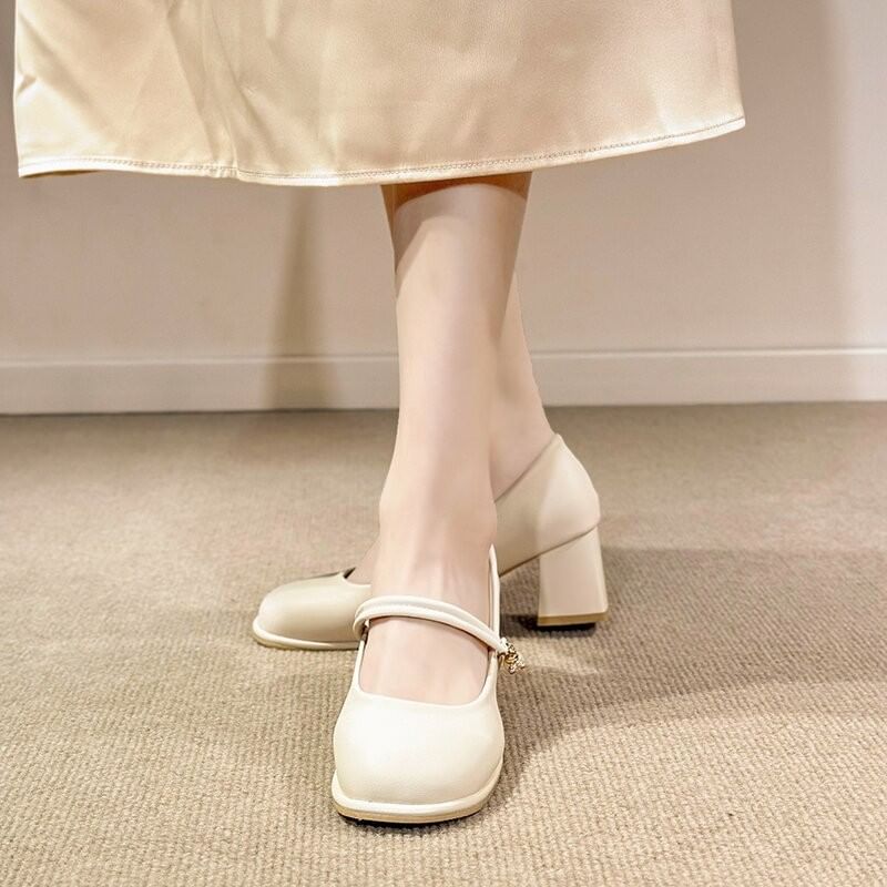 Jane Heel Pumps Block Mary