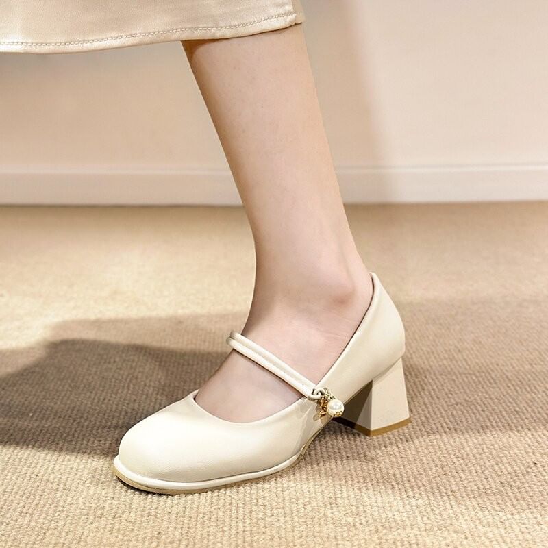 Jane Heel Pumps Block Mary