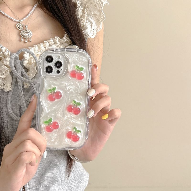 Heart Phone / Cherry Mirrored Case