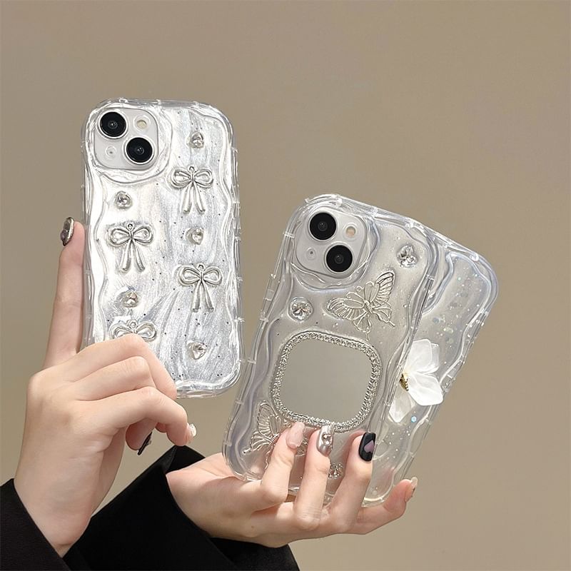 Mirrored Bow Floral Phone / Case
