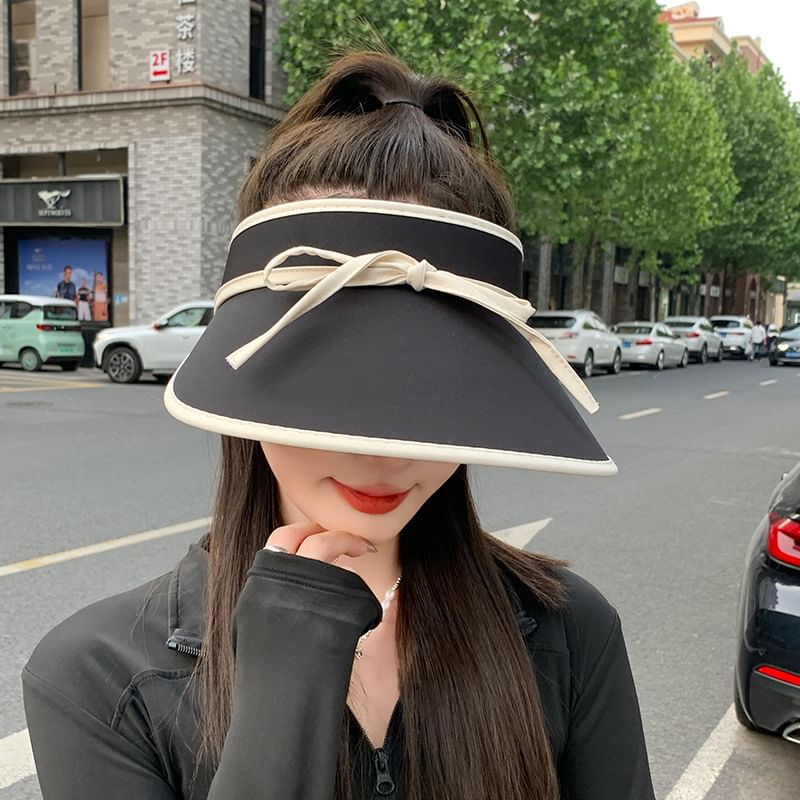 With Hat Visor Bow Decoration Sun