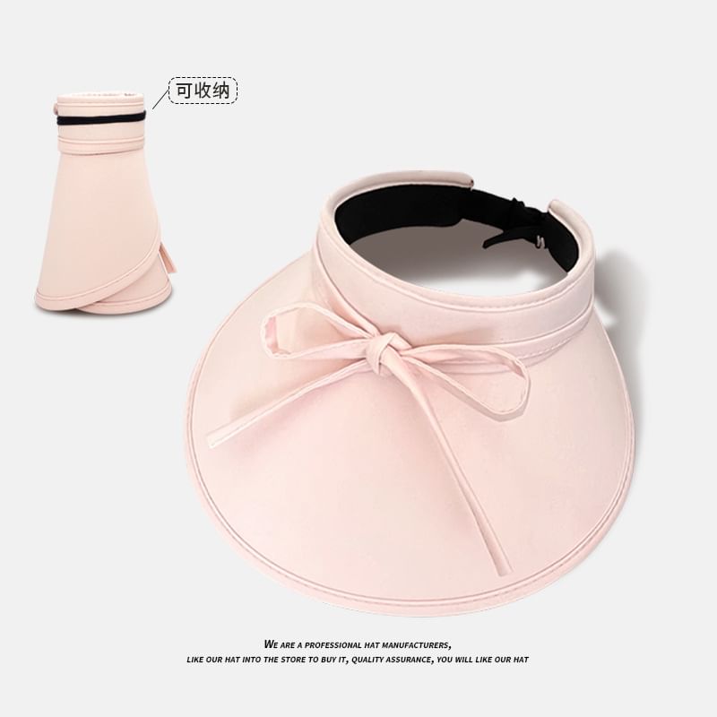 With Hat Visor Bow Decoration Sun