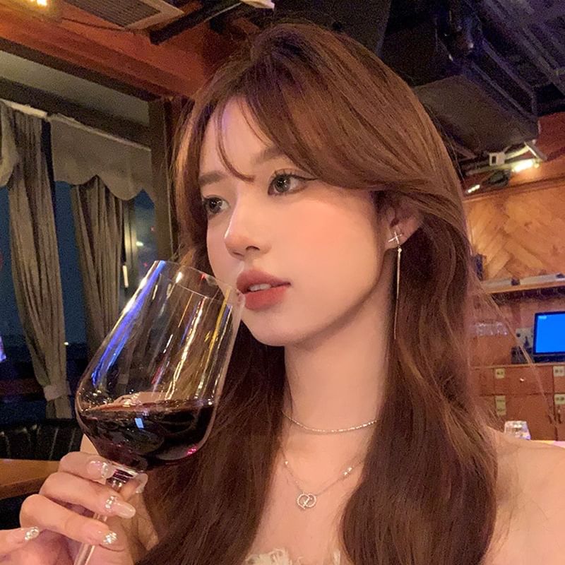 Rhinestone Drop Star Earring