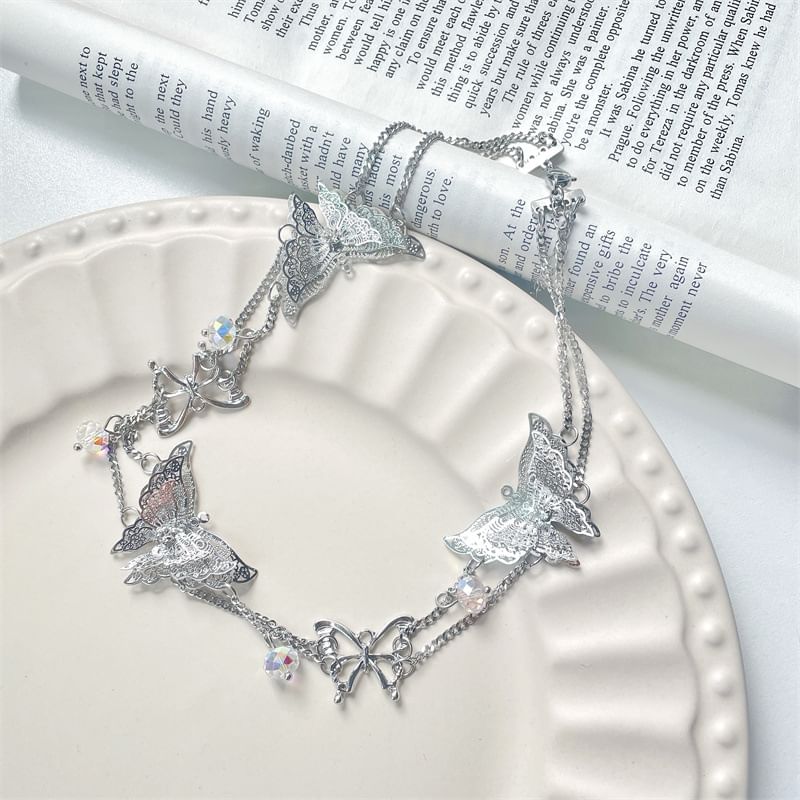 Necklace Beaded Butterfly