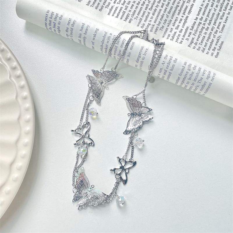 Necklace Beaded Butterfly