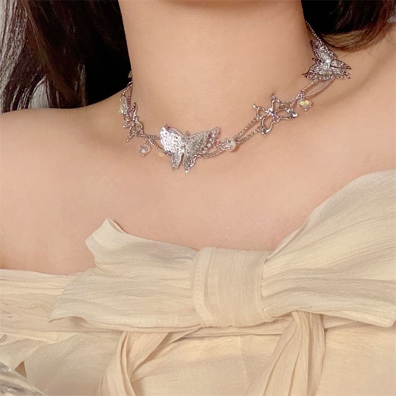 Necklace Beaded Butterfly