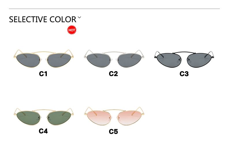Metal Frame Sunglasses Cat Eye