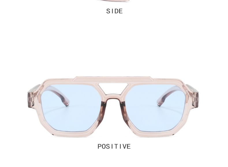 Bridge Plastic Geometric Double Sunglasses