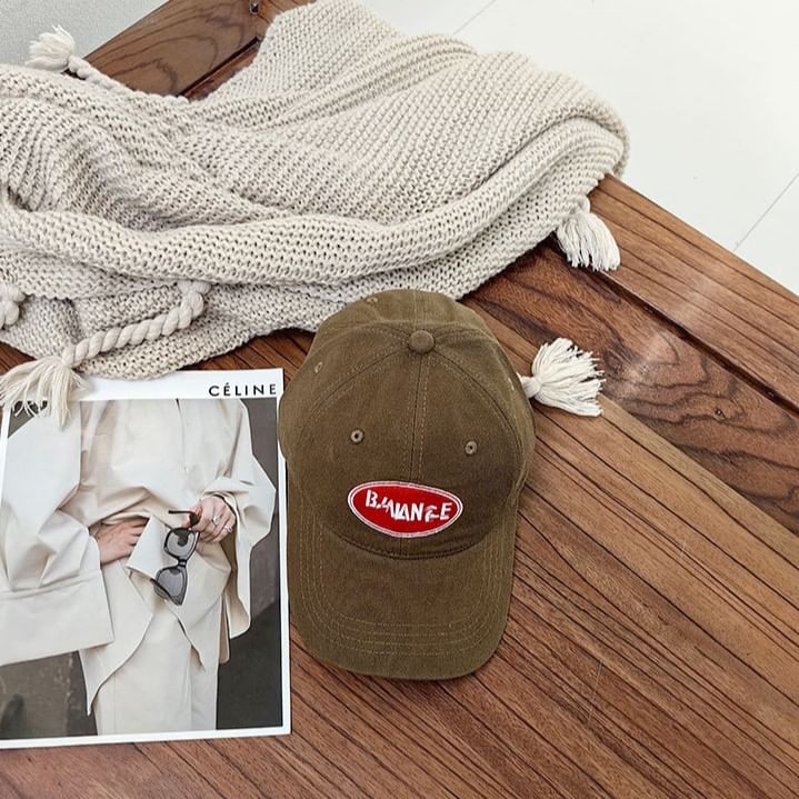 Applique Lettering Cap Baseball