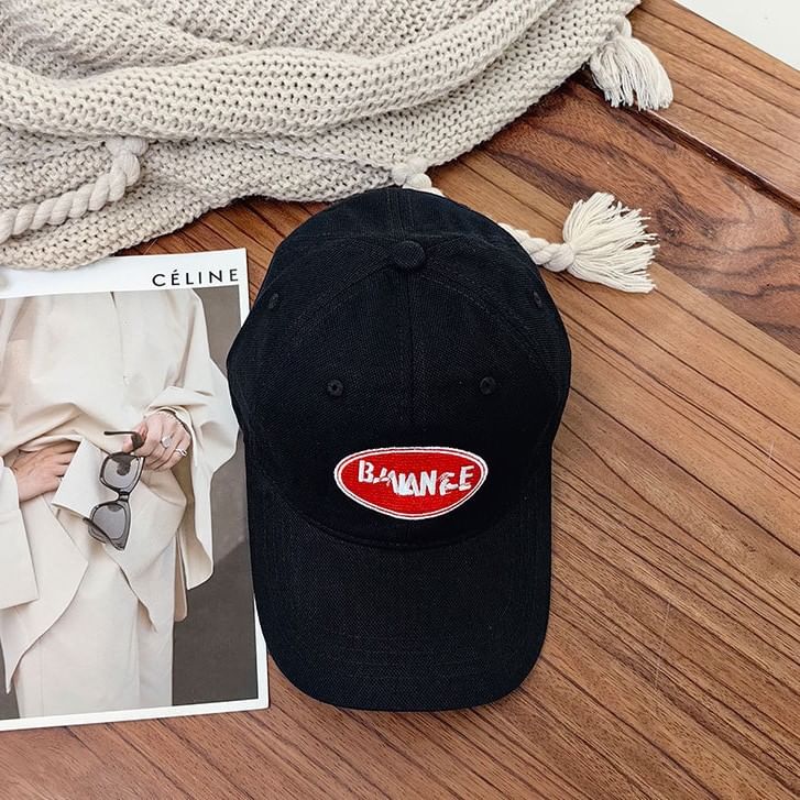 Applique Lettering Cap Baseball