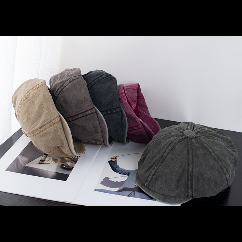 Newsboy Washed Cap Vintage Cotton