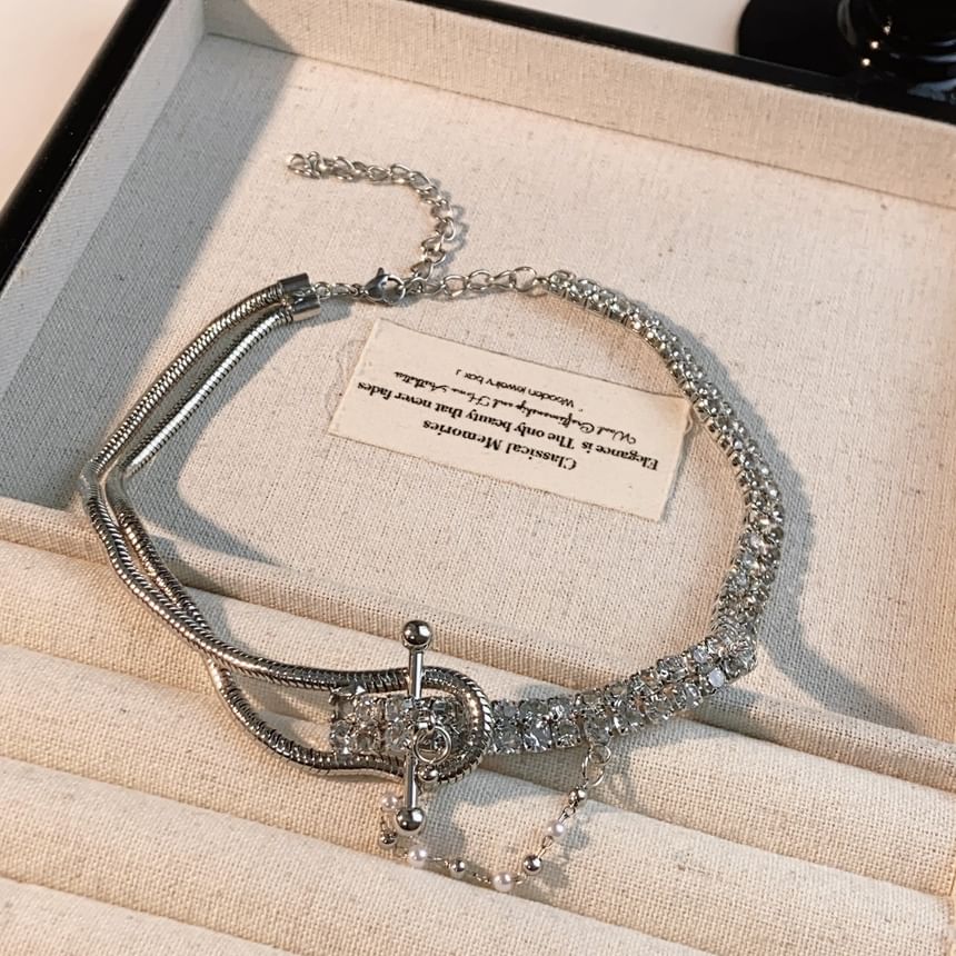 / Faux Bracelet Pearl Necklace