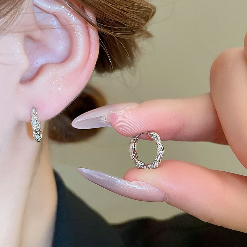 Huggie Rhinestone Earring