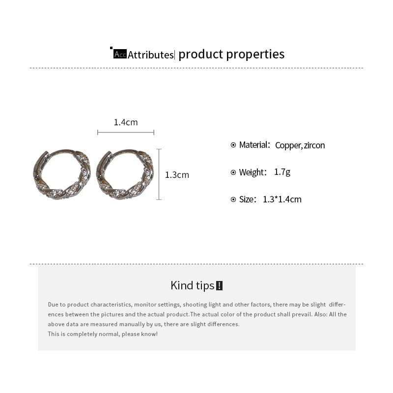 Huggie Rhinestone Earring