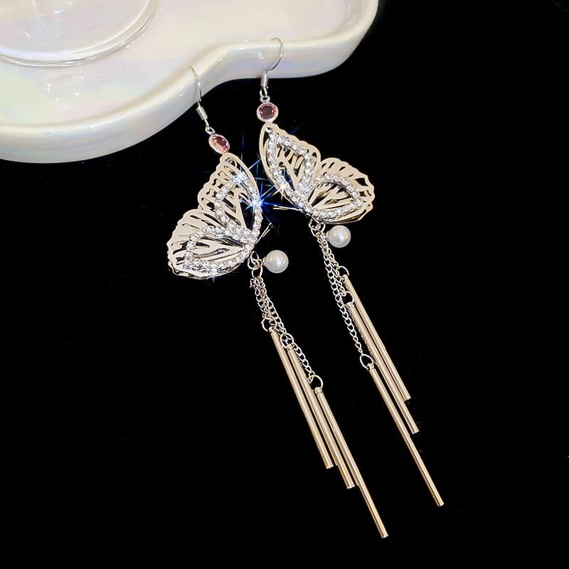 Necklace Earring Butterfly Fringed /
