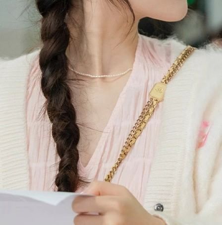 Pearl Faux Necklace Beaded