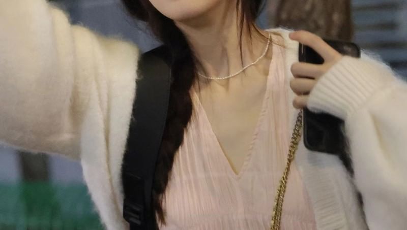 Pearl Faux Necklace Beaded