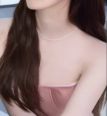 Pearl Faux Necklace Beaded