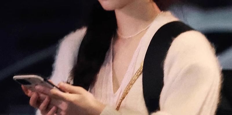 Pearl Faux Necklace Beaded