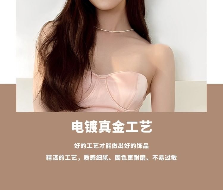 Pearl Faux Necklace Beaded