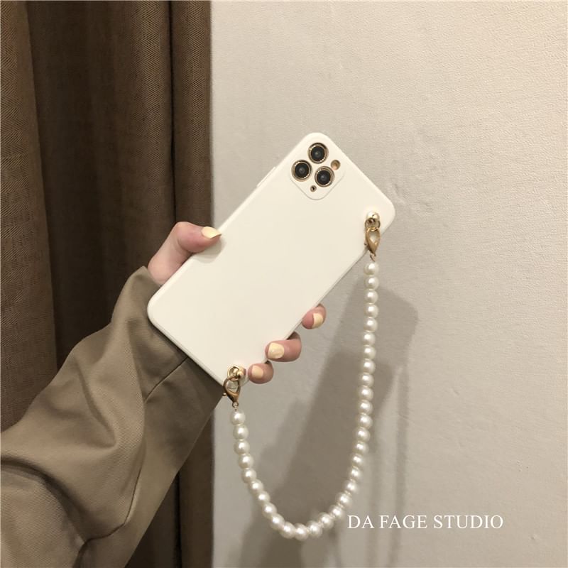 Pearl Case Phone Faux Strap