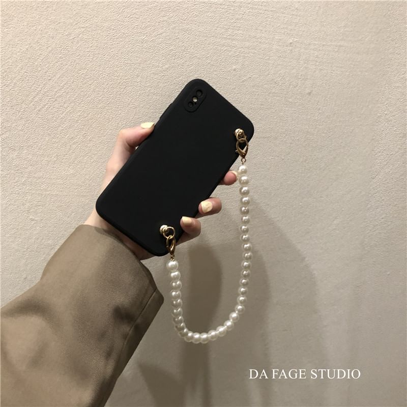 Pearl Case Phone Faux Strap