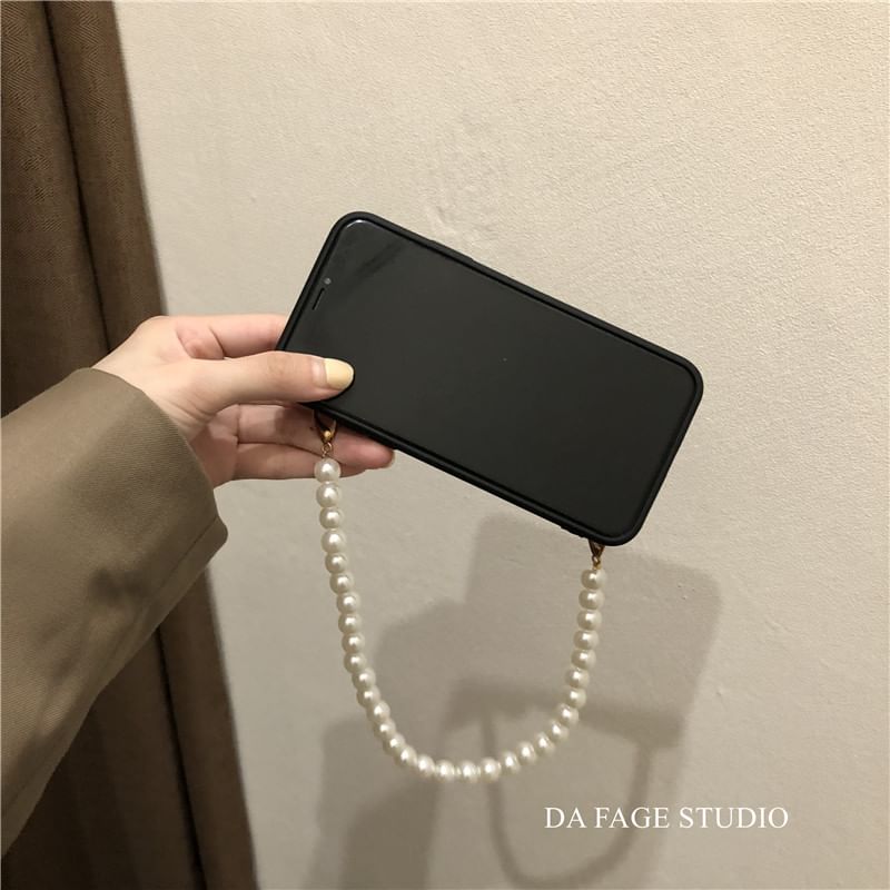 Pearl Case Phone Faux Strap