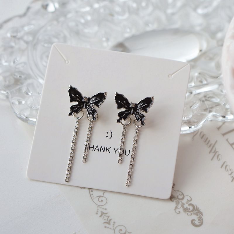 Butterfly Clip On Drop / Earring Enamel