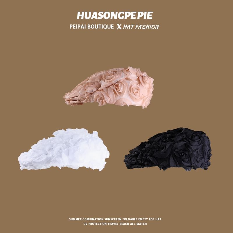 Plain Ruffle Newsboy Cap